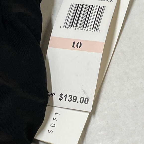 Beyond Control Swimsuit Womens 10 Black Skirted Crossover Ruched Tie Sides - Picture 5 of 8